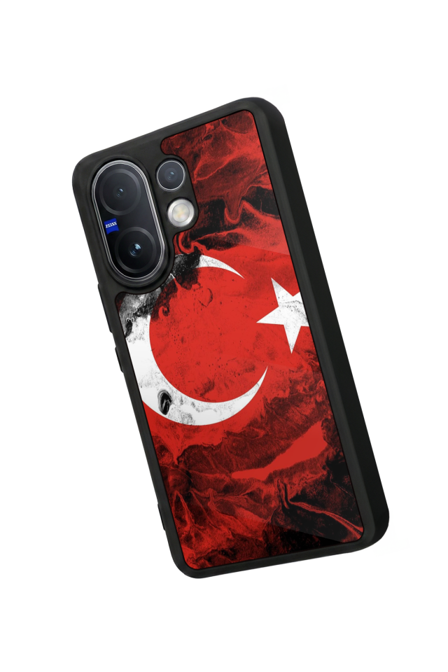 Vivo V60 Uyumlu Türk Bayragi Tasarımlı Glossy Premium Kılıf