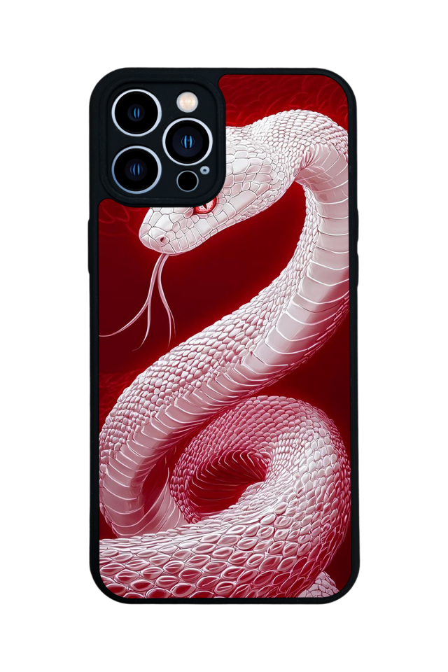 iPhone 12 Pro Max Uyumlu Yılan Tasarımlı Glossy Premium Kılıf