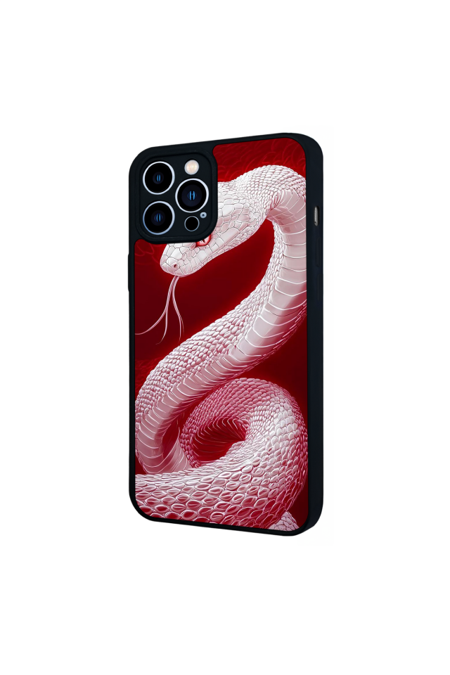 iPhone 12 Pro Max Uyumlu Yılan Tasarımlı Glossy Premium Kılıf