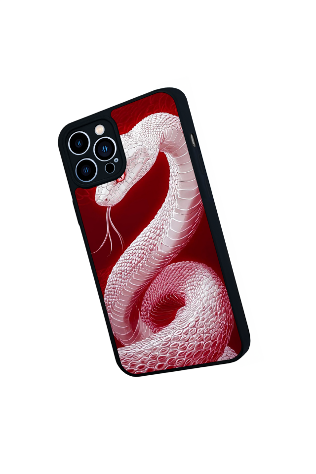iPhone 12 Pro Max Uyumlu Yılan Tasarımlı Glossy Premium Kılıf