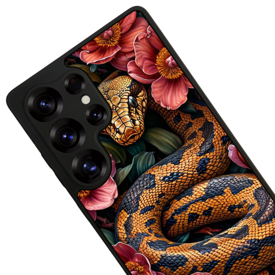Samsung Galaxy S25 Ultra Uyumlu Yılan Tasarımlı Glossy Premium Kılıf