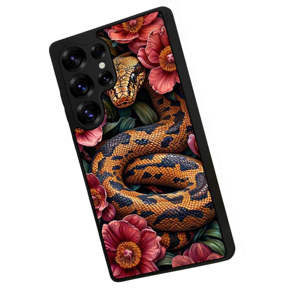 Samsung Galaxy S25 Ultra Uyumlu Yılan Tasarımlı Glossy Premium Kılıf