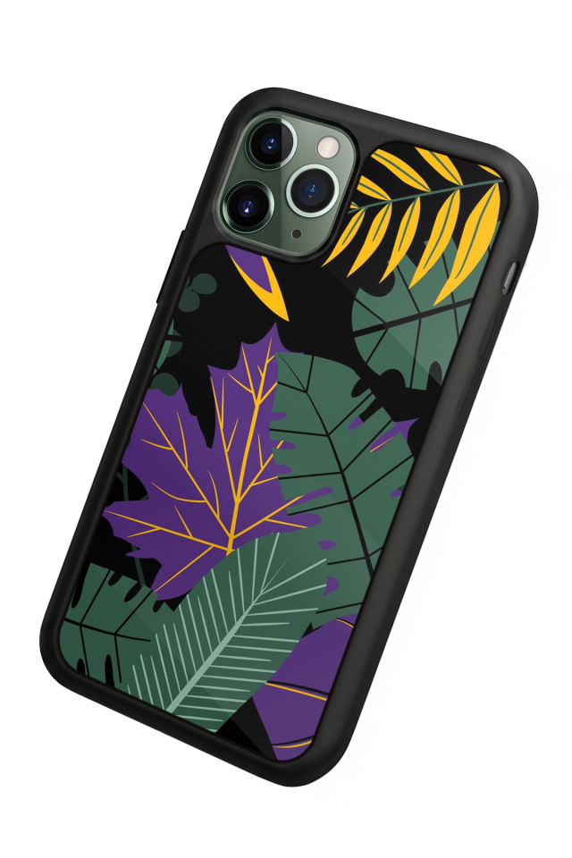 iPhone 11 Pro Max Uyumlu Botanik Tasarımlı Glossy Premium Kılıf