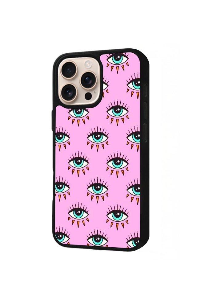 iPhone 15 Pro Uyumlu Göz Tasarımlı Glossy Premium Kılıf