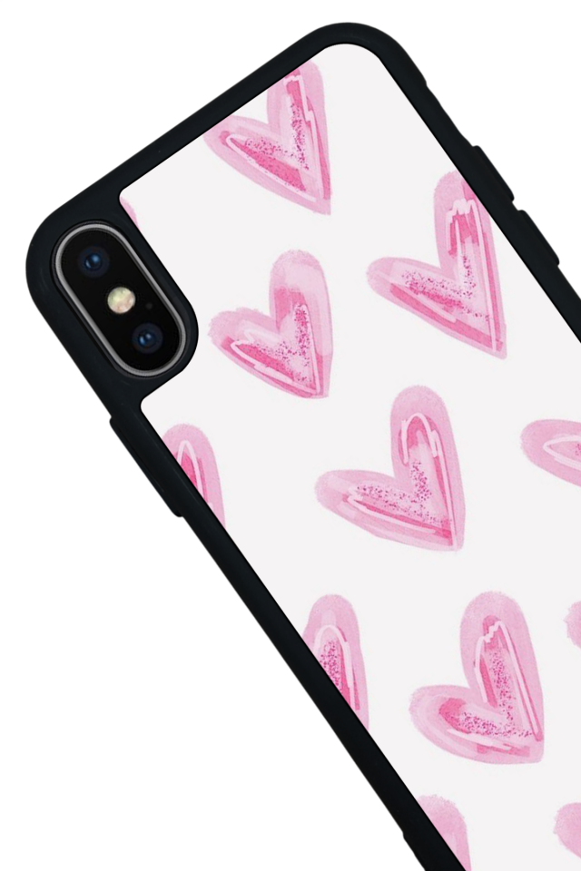 iPhone XS Max Uyumlu Kalp Love Tasarımlı Glossy Premium Kılıf