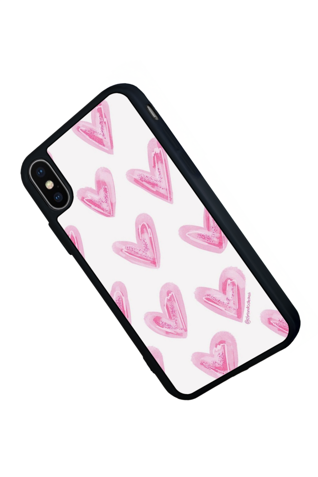 iPhone XS Max Uyumlu Kalp Love Tasarımlı Glossy Premium Kılıf