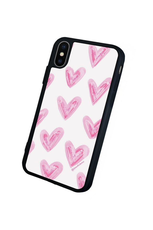 iPhone XS Max Uyumlu Kalp Love Tasarımlı Glossy Premium Kılıf