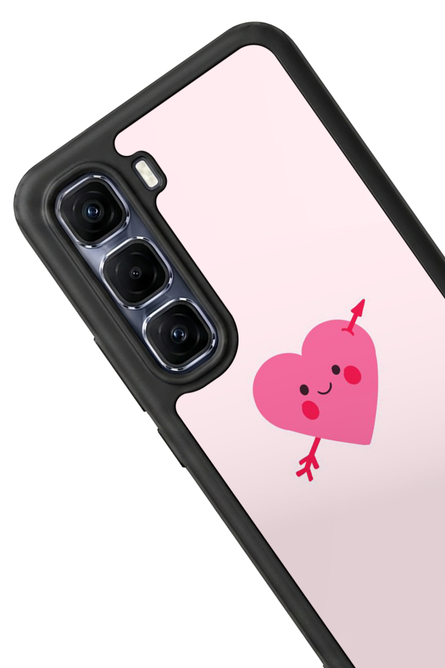 Infinix Hot 60 Pro Plus Uyumlu Kalp Love Tasarımlı Glossy Premium Kılıf