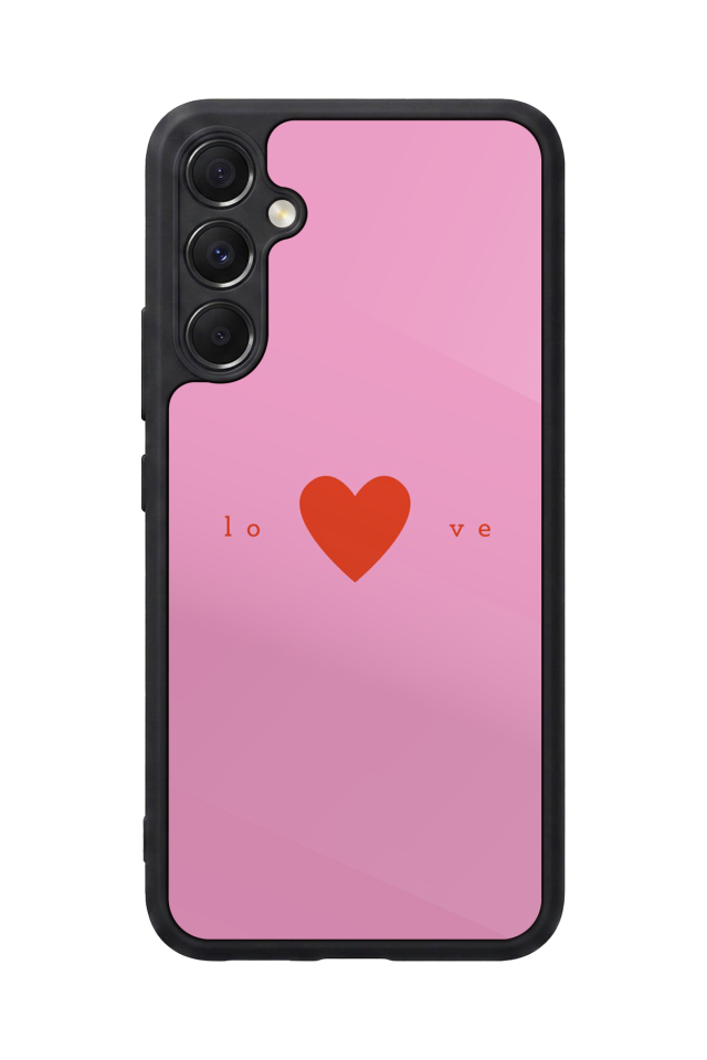 Samsung Galaxy A34 Uyumlu Kalp Love Tasarımlı Glossy Premium Kılıf