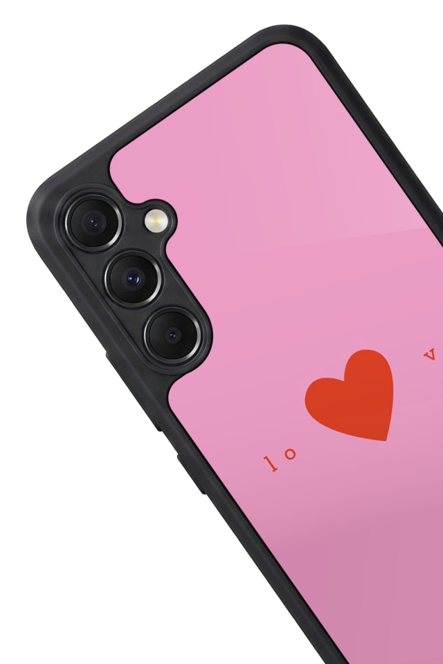 Samsung Galaxy A34 Uyumlu Kalp Love Tasarımlı Glossy Premium Kılıf