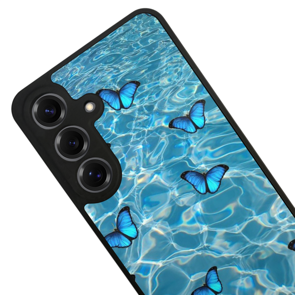 Samsung Galaxy S25 Uyumlu Kelebek Tasarımlı Glossy Premium Kılıf