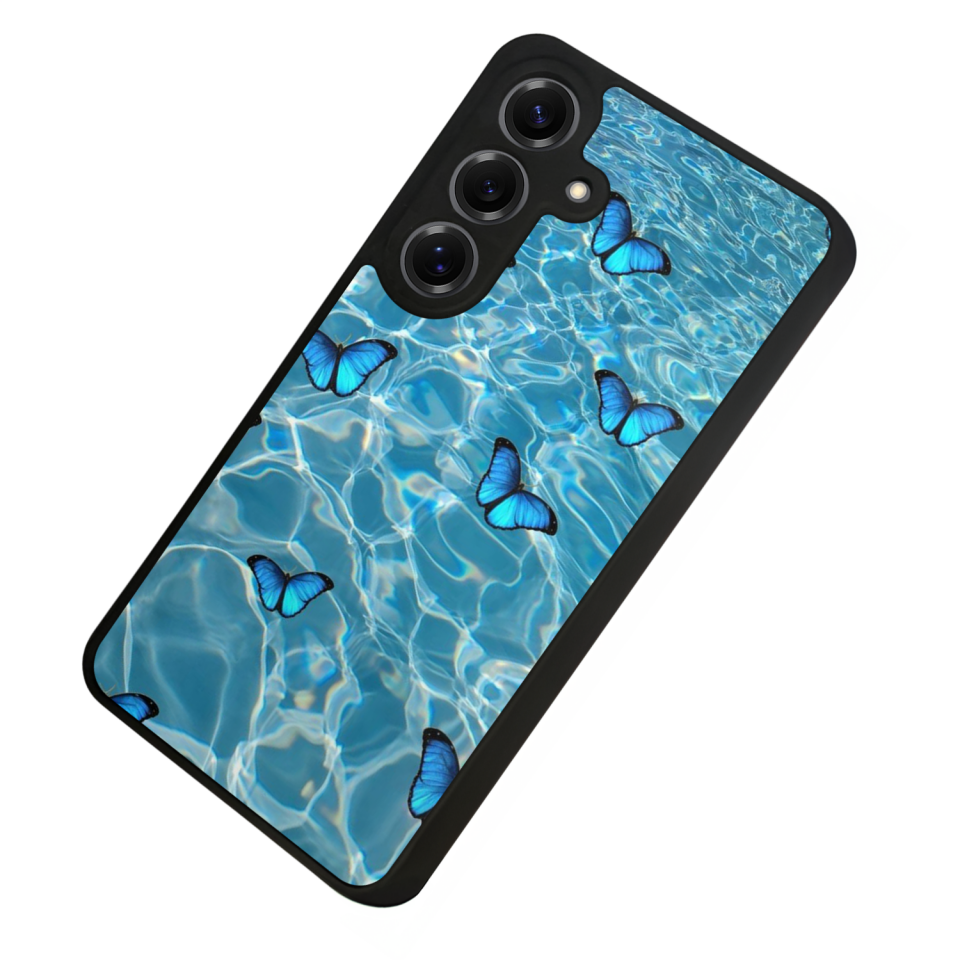 Samsung Galaxy S25 Uyumlu Kelebek Tasarımlı Glossy Premium Kılıf
