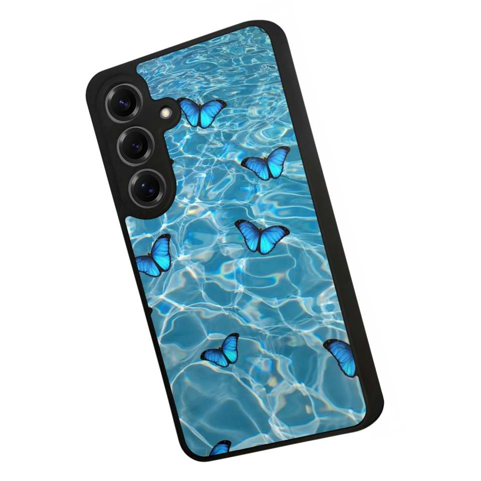 Samsung Galaxy S25 Uyumlu Kelebek Tasarımlı Glossy Premium Kılıf