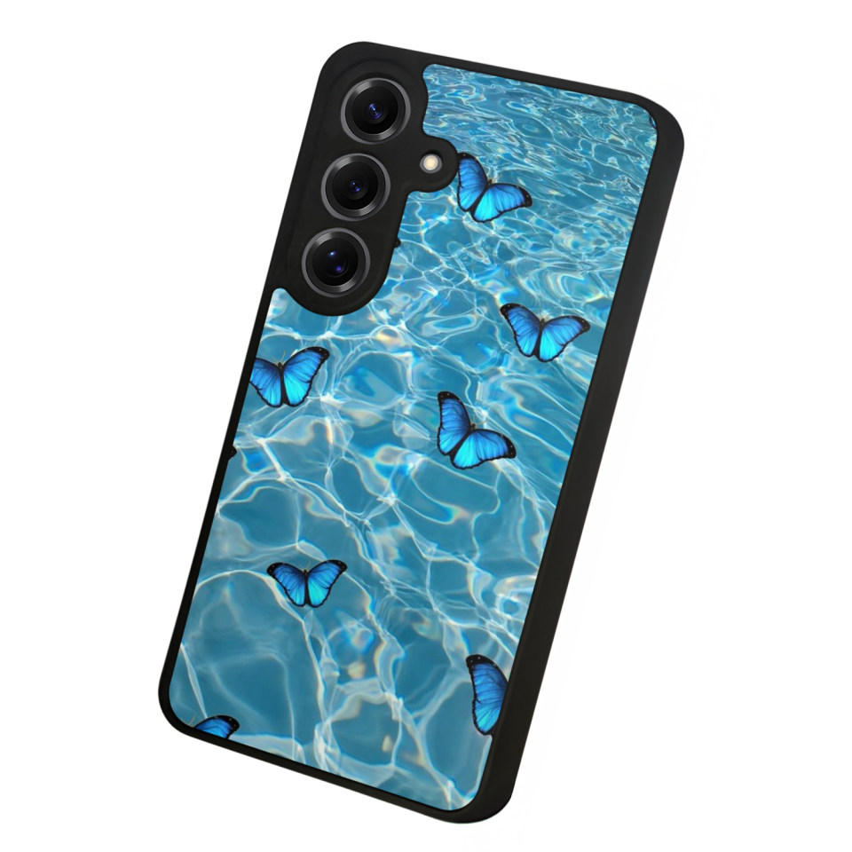 Samsung Galaxy S25 Uyumlu Kelebek Tasarımlı Glossy Premium Kılıf