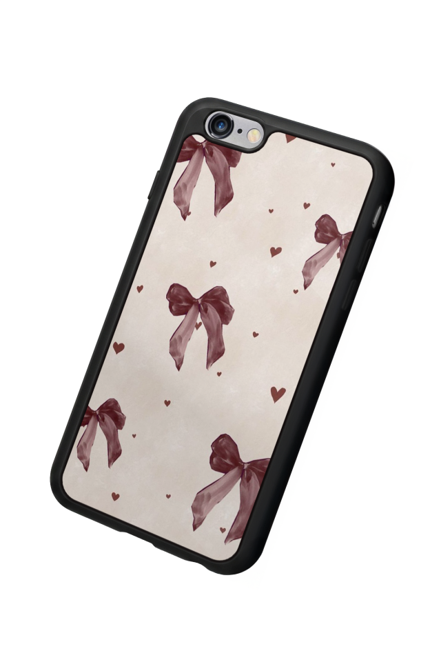 iPhone 6 Plus Uyumlu Kurdele Tasarımlı Glossy Premium Kılıf