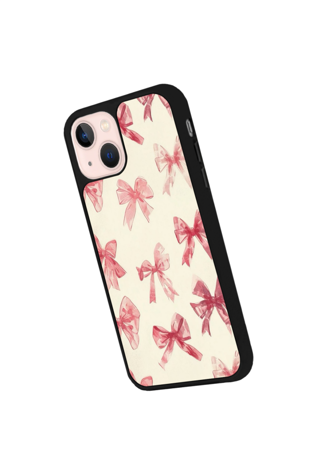 iPhone 13 Mini Uyumlu Kurdele Tasarımlı Glossy Premium Kılıf