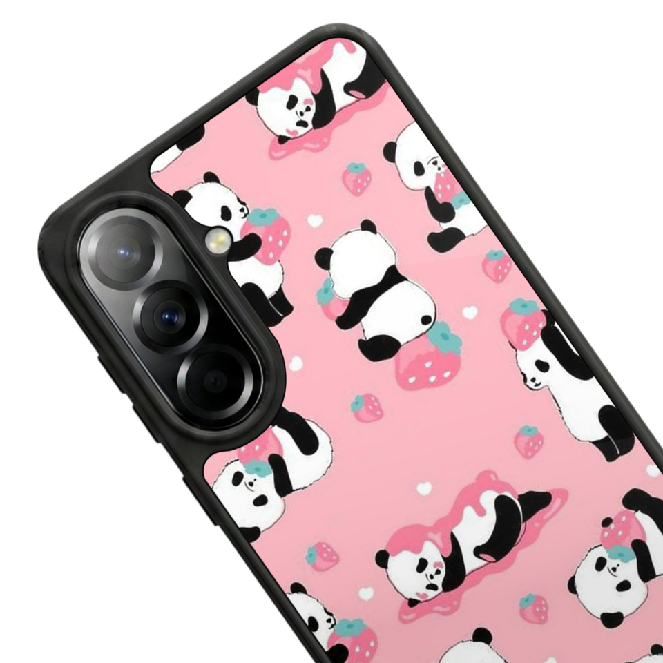 Samsung Galaxy A57 Uyumlu Panda Tasarımlı Glossy Premium Kılıf