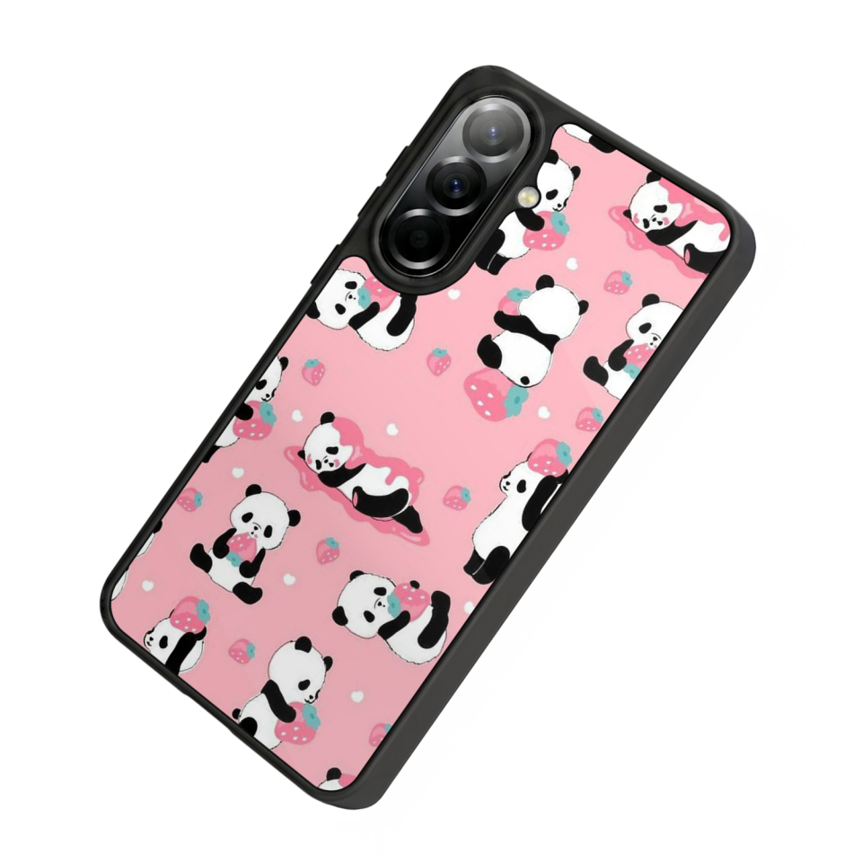 Samsung Galaxy A57 Uyumlu Panda Tasarımlı Glossy Premium Kılıf