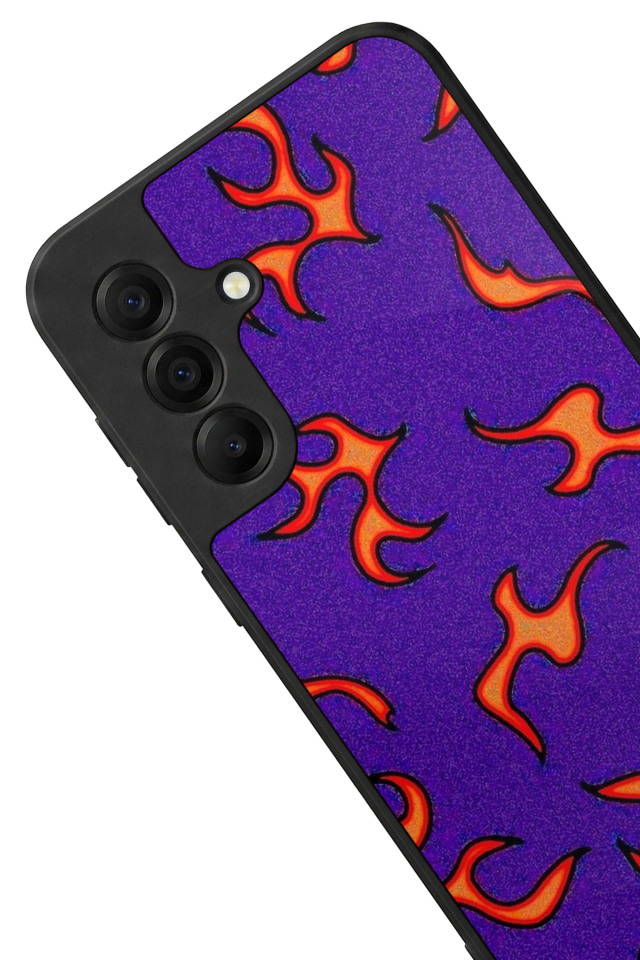Samsung Galaxy A17 Uyumlu Retro Flame Patterns Tasarımlı Glossy Premium Kılıf