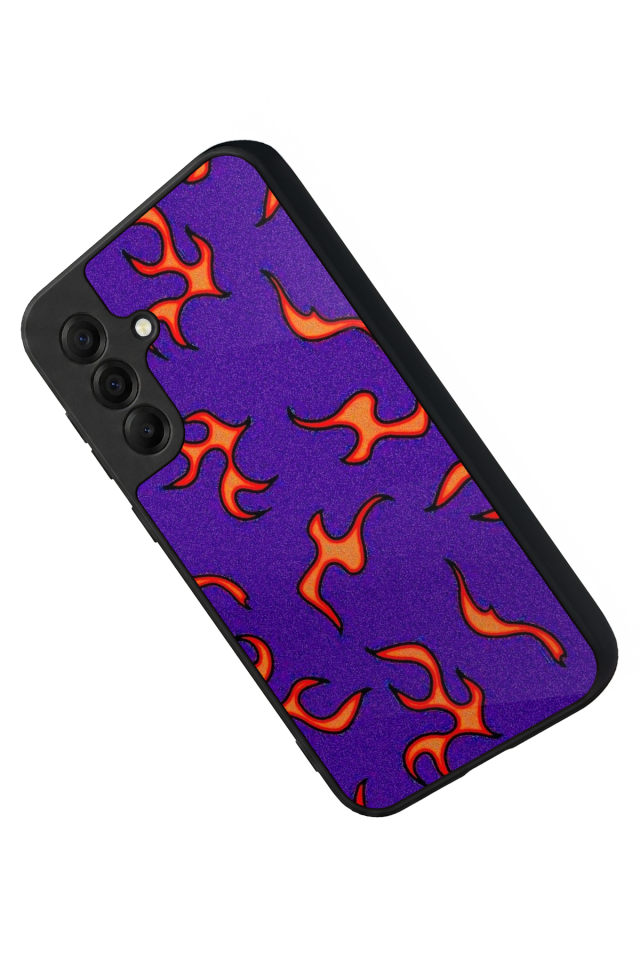 Samsung Galaxy A17 Uyumlu Retro Flame Patterns Tasarımlı Glossy Premium Kılıf