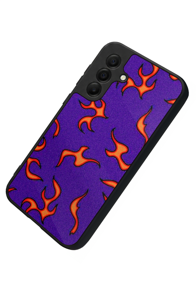 Samsung Galaxy A17 Uyumlu Retro Flame Patterns Tasarımlı Glossy Premium Kılıf