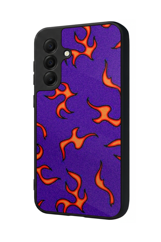 Samsung Galaxy A17 Uyumlu Retro Flame Patterns Tasarımlı Glossy Premium Kılıf
