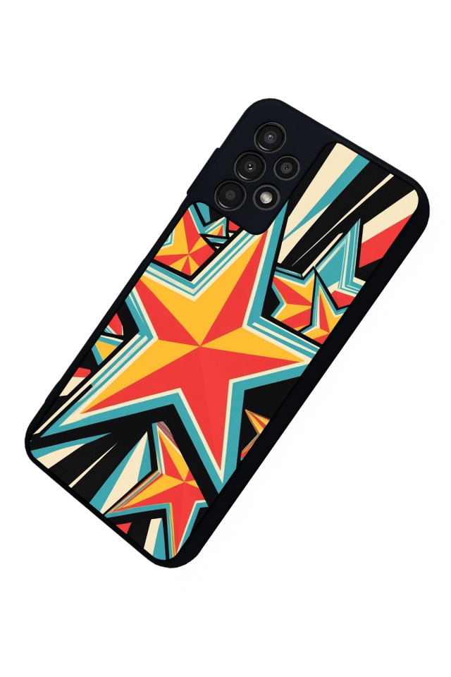 Samsung Galaxy A13 Uyumlu Retro Yildizlar Tasarımlı Glossy Premium Kılıf