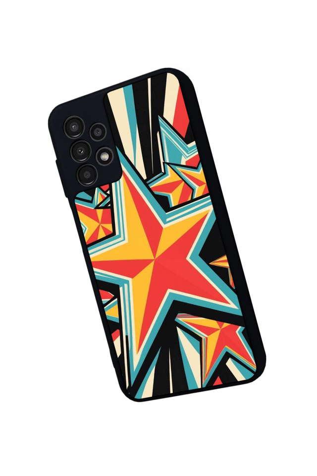 Samsung Galaxy A13 Uyumlu Retro Yildizlar Tasarımlı Glossy Premium Kılıf