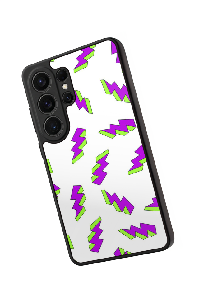 Samsung Galaxy S26 Ultra Uyumlu Simsek Tasarımlı Glossy Premium Kılıf