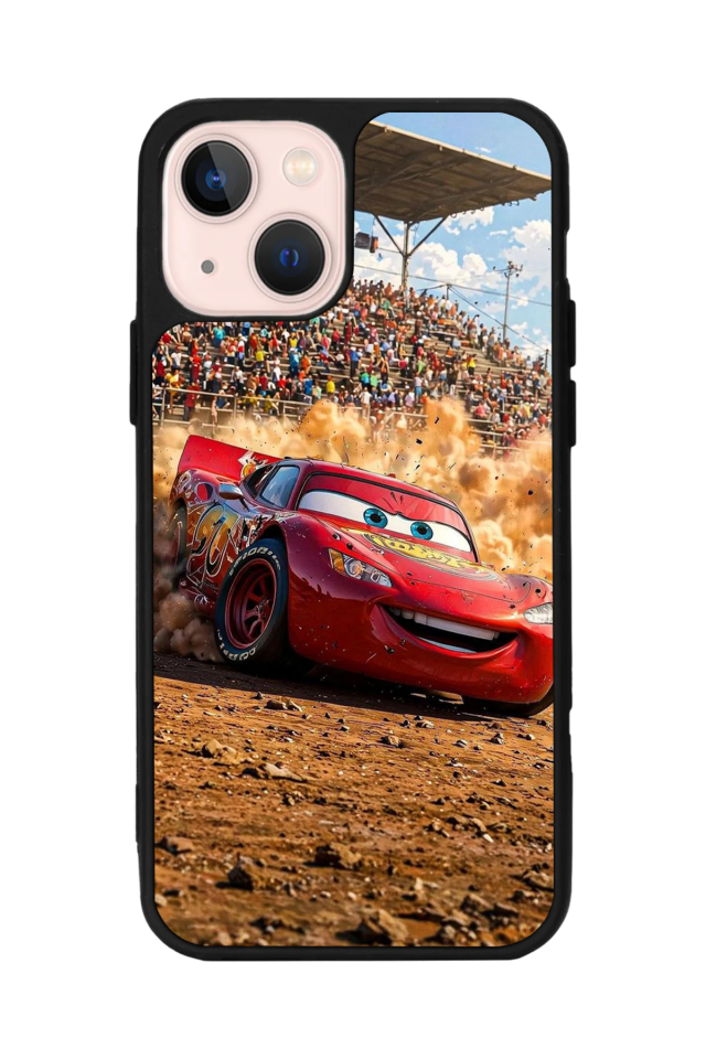 iPhone 14 Plus Uyumlu Şimsek McQueen Tasarımlı Glossy Premium Kılıf