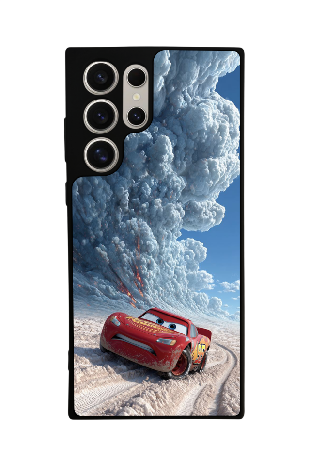 Samsung Galaxy S22 Ultra Uyumlu Şimsek McQueen Tasarımlı Glossy Premium Kılıf