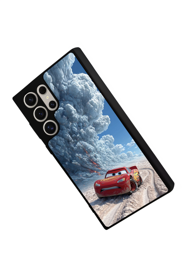 Samsung Galaxy S22 Ultra Uyumlu Şimsek McQueen Tasarımlı Glossy Premium Kılıf