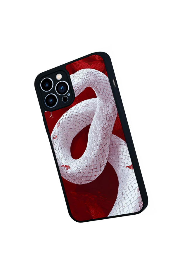 iPhone 12 Pro Max Uyumlu Yılan Tasarımlı Glossy Premium Kılıf