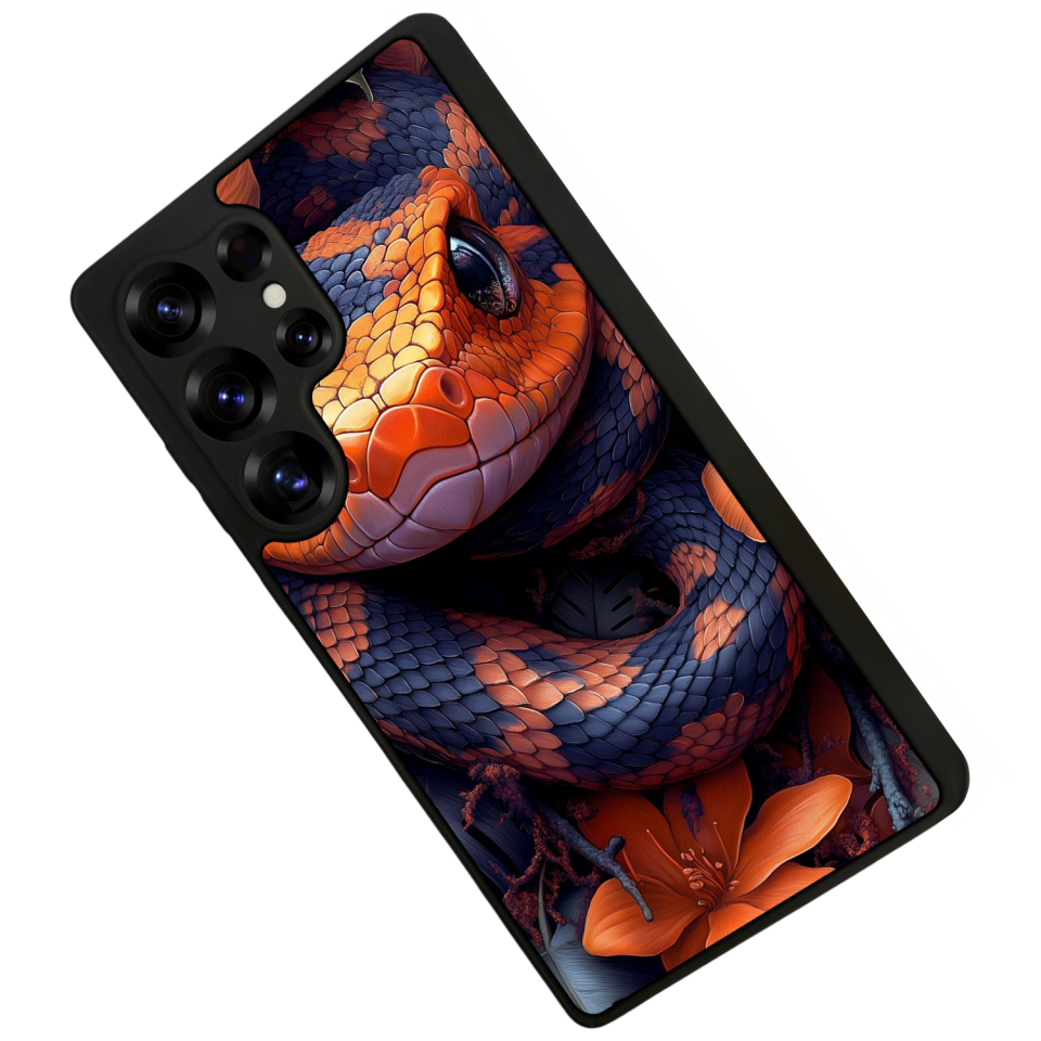 Samsung Galaxy S25 Ultra Uyumlu Yılan Tasarımlı Glossy Premium Kılıf