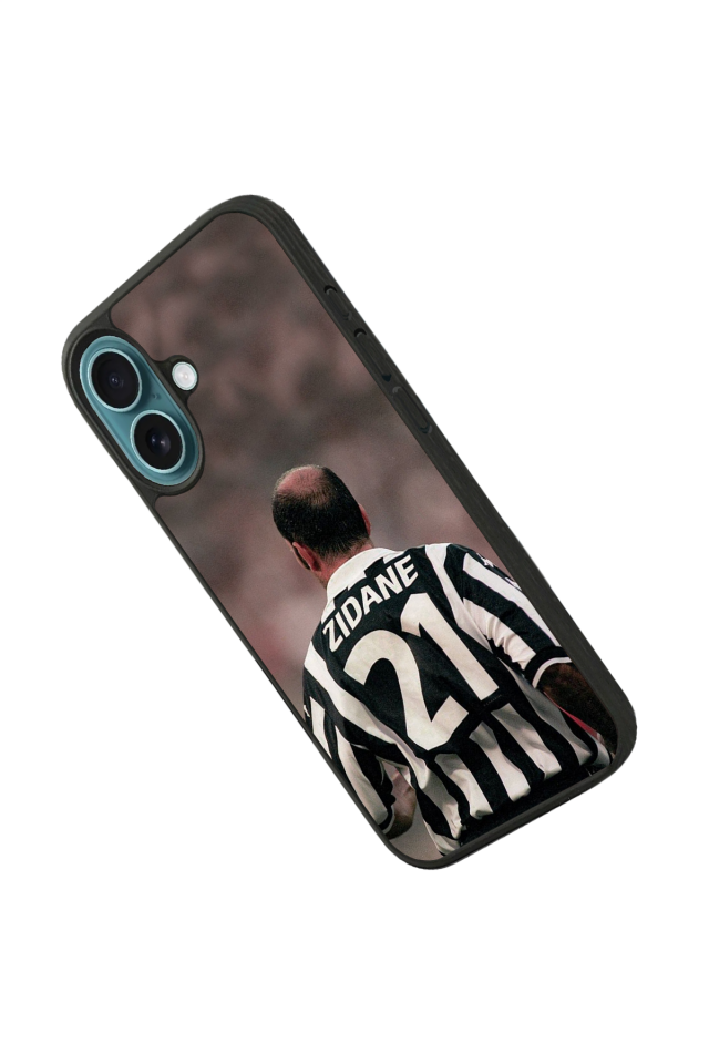 iPhone 16 Plus Uyumlu Zidane Tasarımlı Glossy Premium Kılıf