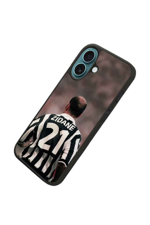 iPhone 16 Plus Uyumlu Zidane Tasarımlı Glossy Premium Kılıf