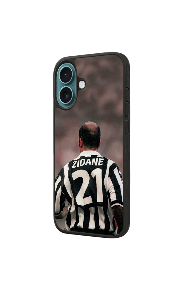 iPhone 16 Plus Uyumlu Zidane Tasarımlı Glossy Premium Kılıf
