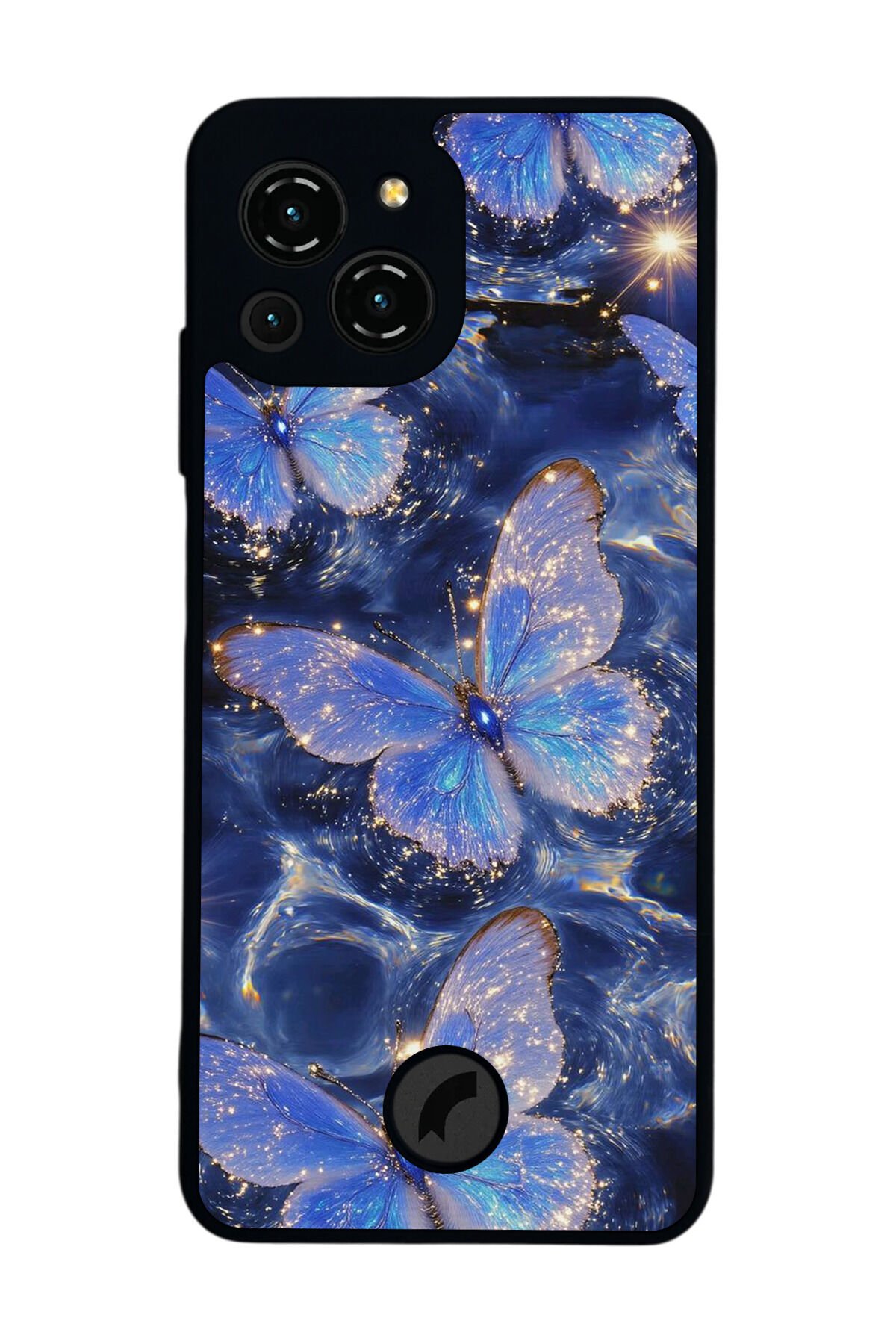 Reeder S23 Pro Max Uyumlu Kelebek Tasarımlı Glossy Premium Kılıf