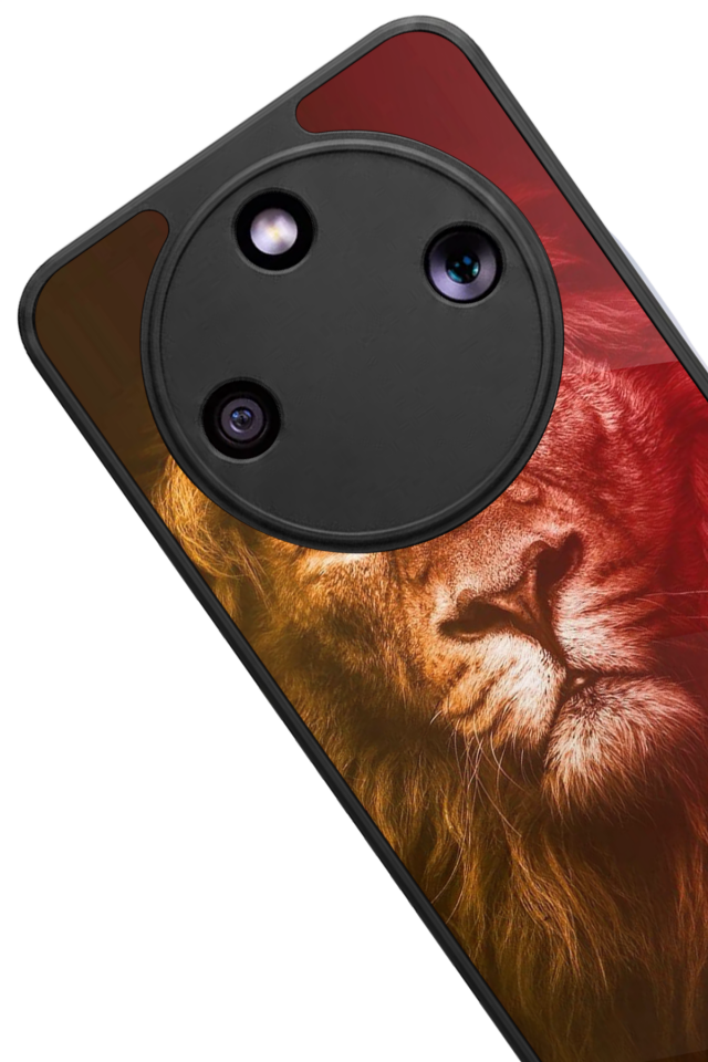 Honor Magic 8 Lite Uyumlu Aslan Tasarımlı Glossy Premium Kılıf