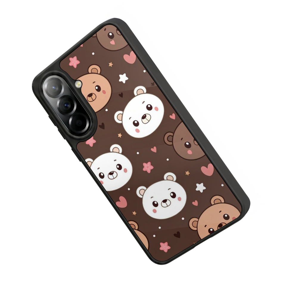 Samsung Galaxy A57 Uyumlu Ayı Tasarımlı Glossy Premium Kılıf