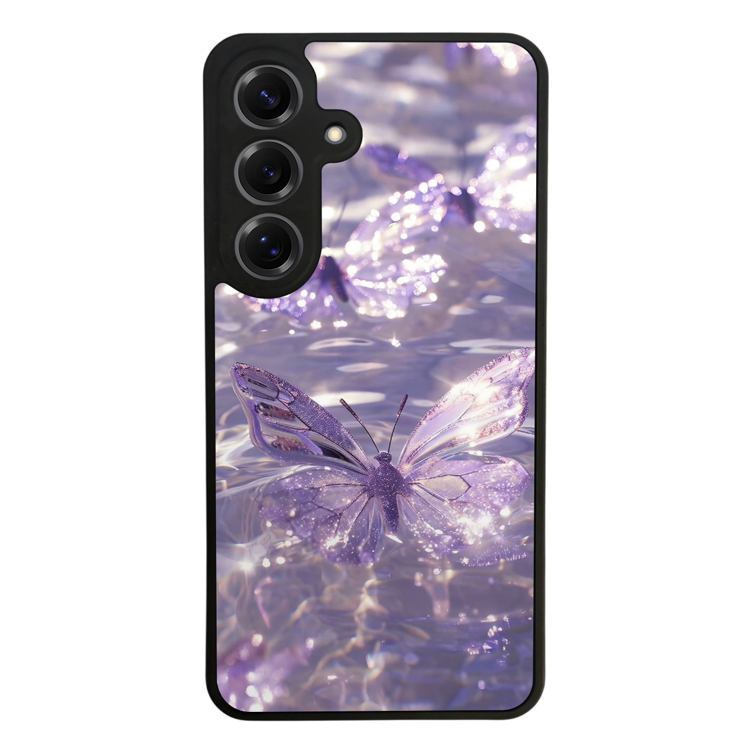 Samsung Galaxy S25 Uyumlu Kelebek Tasarımlı Glossy Premium Kılıf
