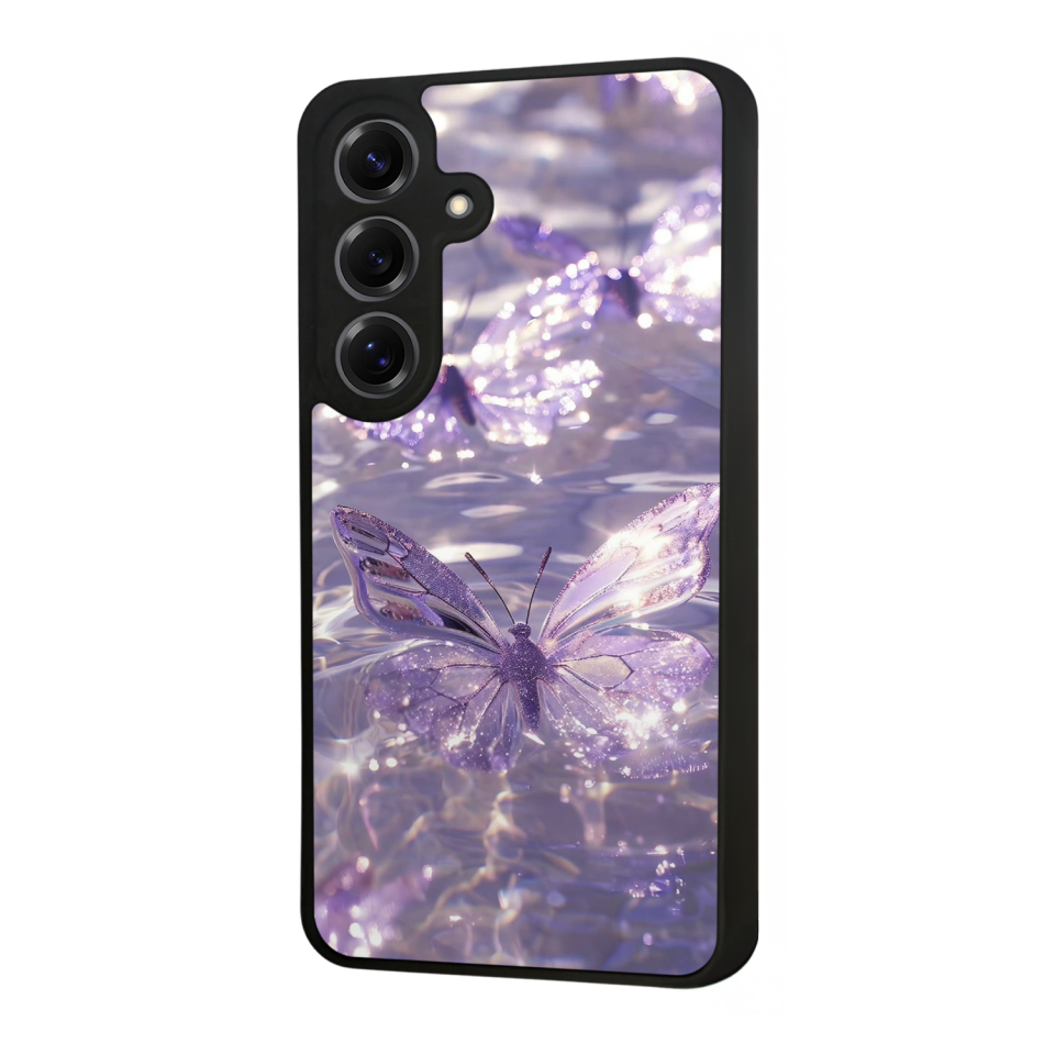 Samsung Galaxy S25 Uyumlu Kelebek Tasarımlı Glossy Premium Kılıf