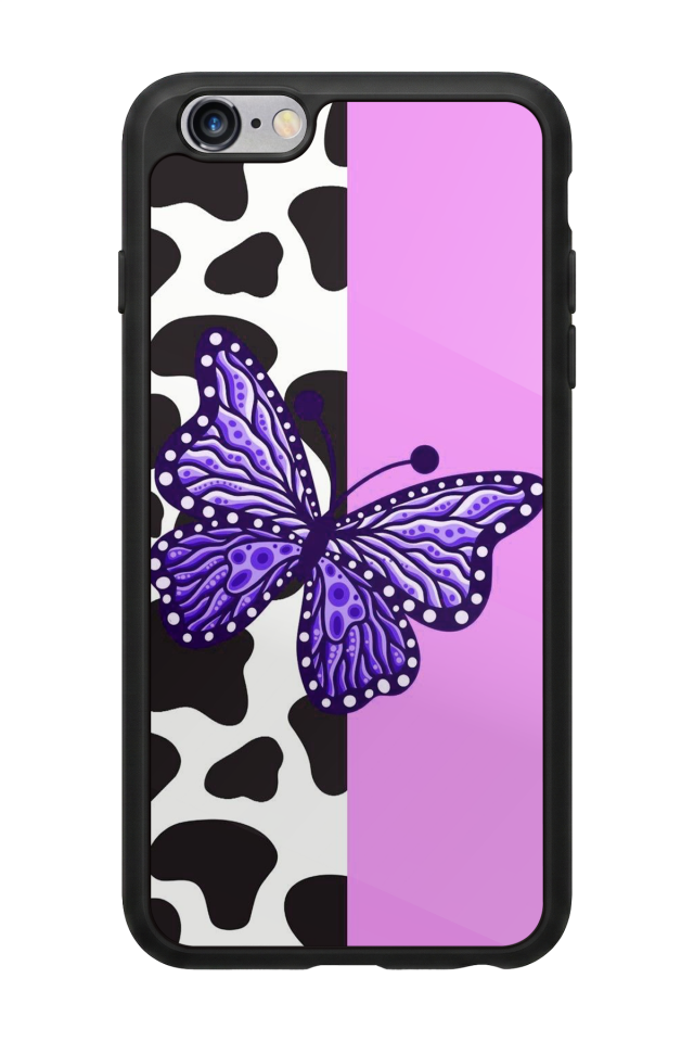 iPhone 6s Plus Uyumlu Kelebek Tasarımlı Glossy Premium Kılıf