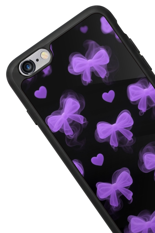 iPhone 6 Plus Uyumlu Kurdele Tasarımlı Glossy Premium Kılıf