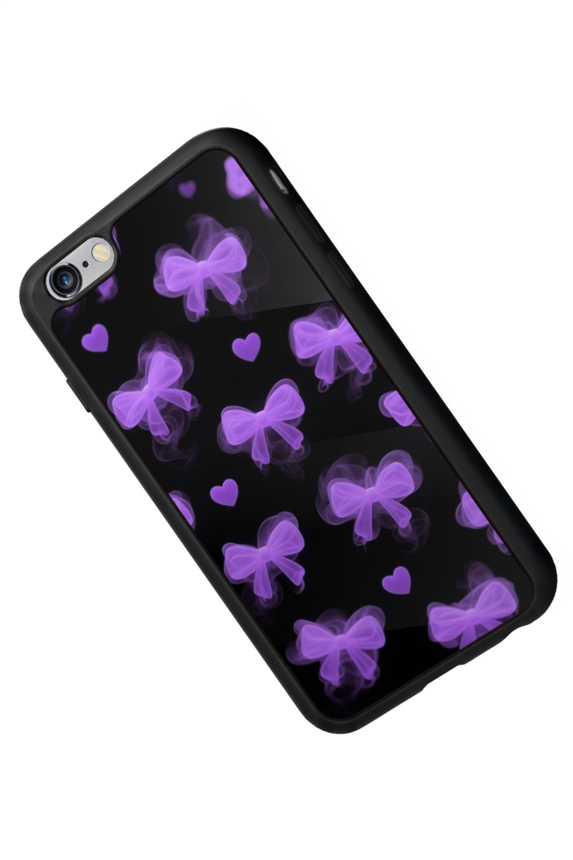 iPhone 6 Plus Uyumlu Kurdele Tasarımlı Glossy Premium Kılıf
