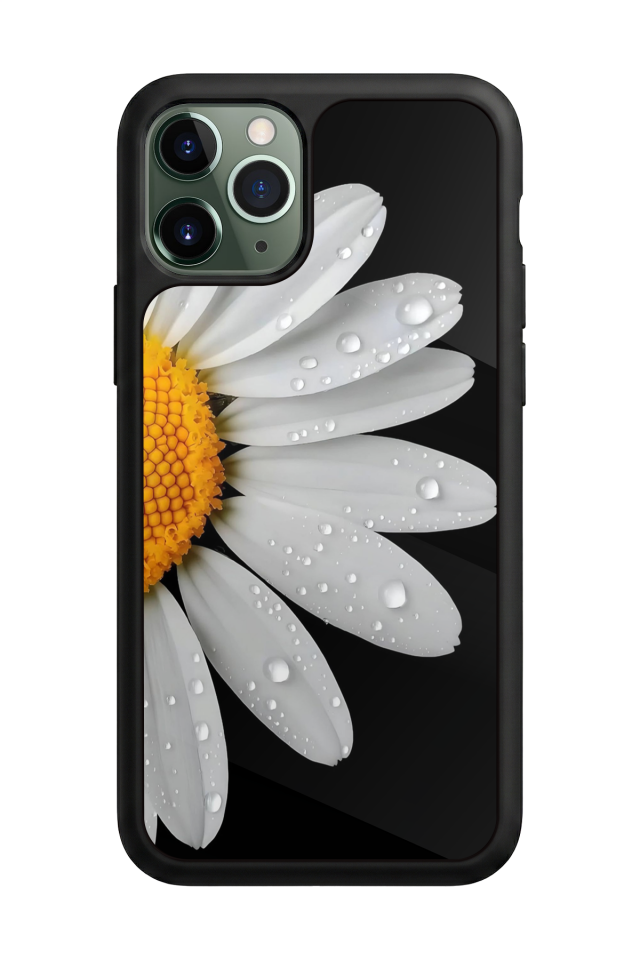 iPhone 11 Pro Max Uyumlu Papatya Tasarımlı Glossy Premium Kılıf
