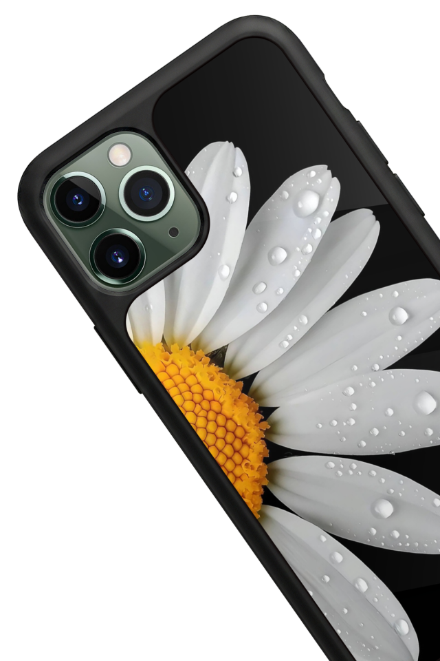iPhone 11 Pro Max Uyumlu Papatya Tasarımlı Glossy Premium Kılıf