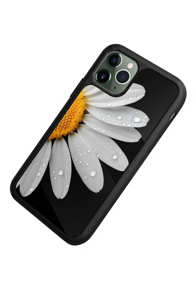 iPhone 11 Pro Max Uyumlu Papatya Tasarımlı Glossy Premium Kılıf