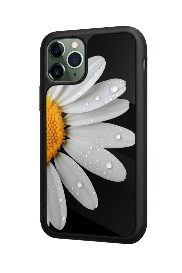 iPhone 11 Pro Max Uyumlu Papatya Tasarımlı Glossy Premium Kılıf