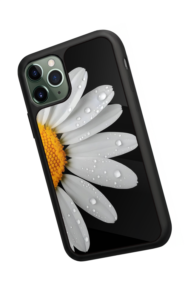 iPhone 11 Pro Max Uyumlu Papatya Tasarımlı Glossy Premium Kılıf